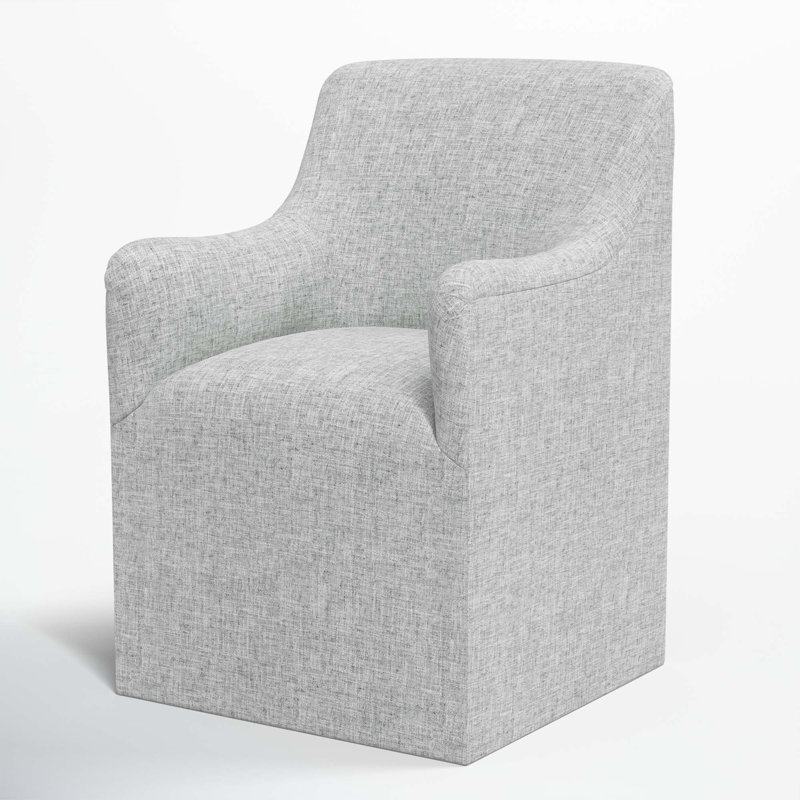 Priya Dining Chair In Zuma Pumice, Zuma Pumice Textured Linen