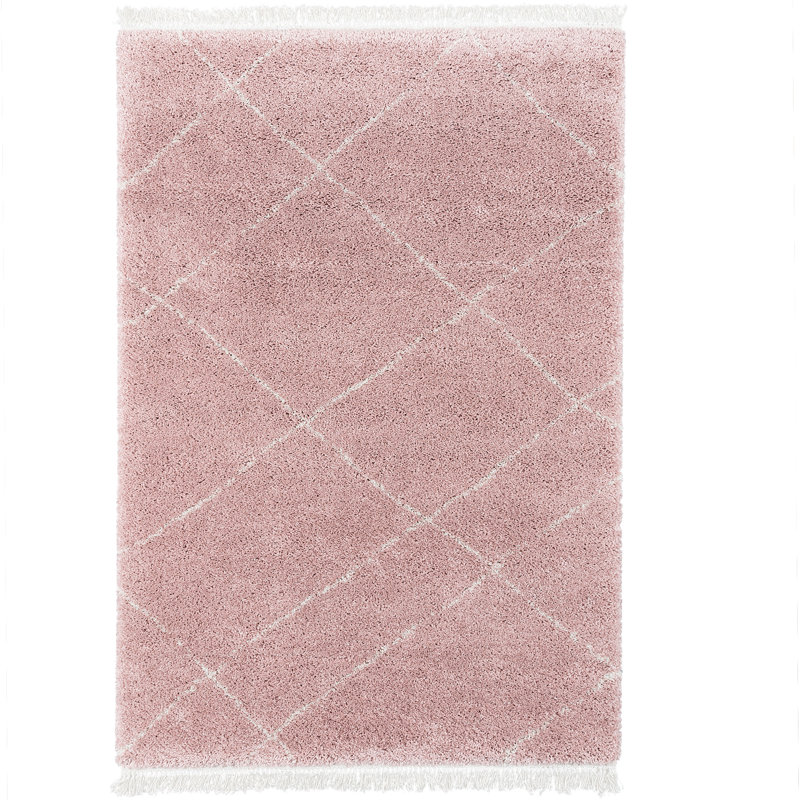 Kepler Geometric Shag Area Rug, Rectangle 135cm x 190cm