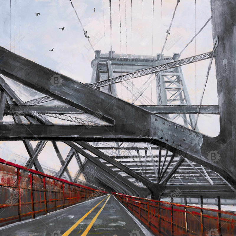 Bridge architecture - 26"x26" Throw pillow cover - Poly twill - Print on demand, Pillow Cover Only - No Insert
