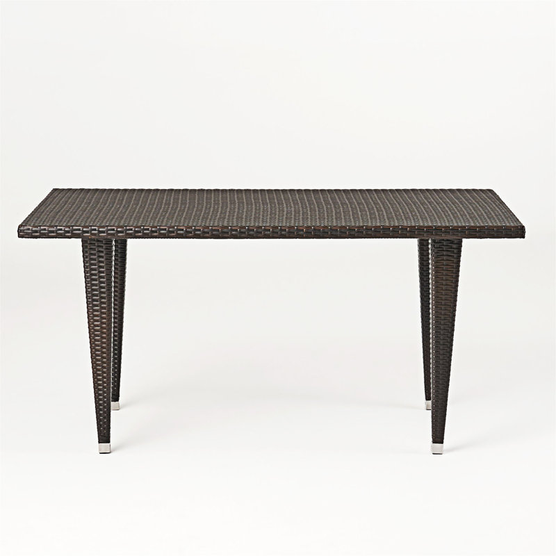 Table de salle à manger d'extérieur, Brun