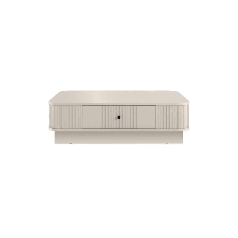 Vesper Coffee Table with Storage, Beige/Black