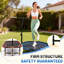 Trampoline pliable avec guidon réglable pour adultes, charge maximale de 450 lb, avec cordes élastiques durables, stable et silencieux, rebondisseur pour l'entraînement de cardio et de musculation, à la maison / à la salle de sport, exercice de saut