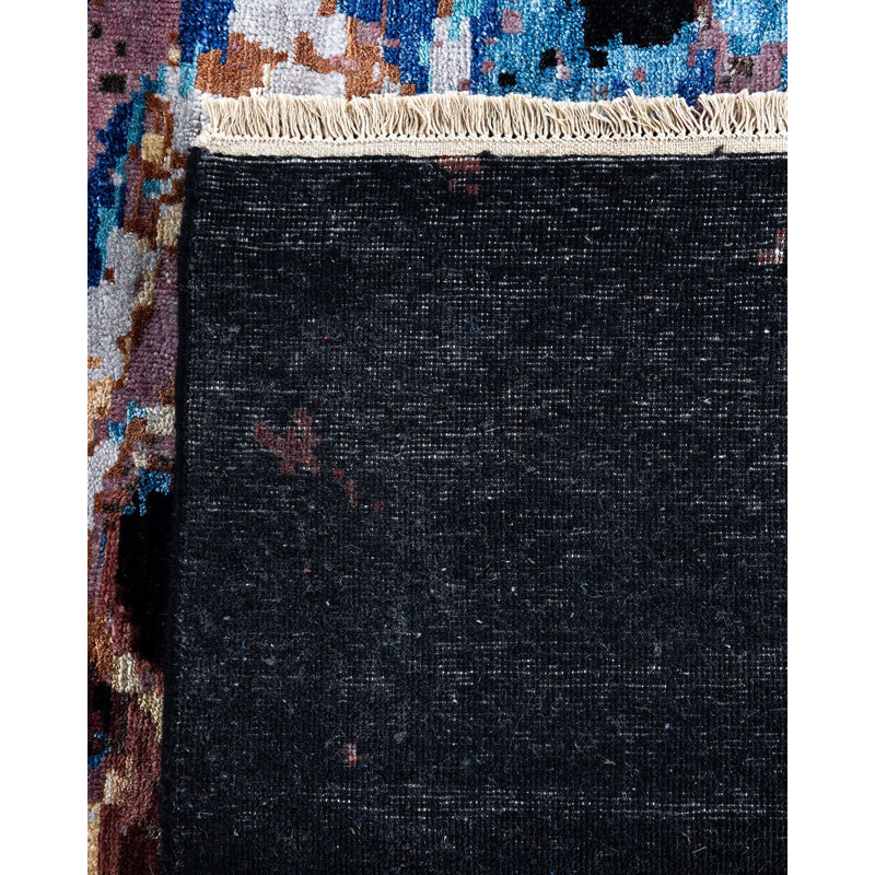 Overdyed One-of-a-Kind 9' 1" X 12' 1" Hand Knotted Area Rug