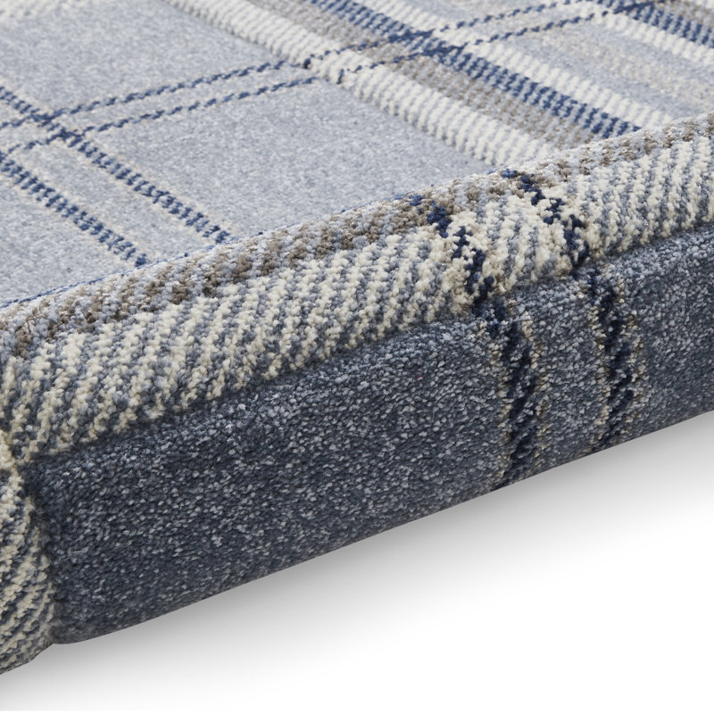 Geometric 160cm X 230cm Area Rug, Blue, Rectangle 120 x 170 cm