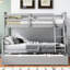 Lit simple superposé au-dessus d'un lit double gris avec structure fiable et lit gigogne utilisable-1556314487