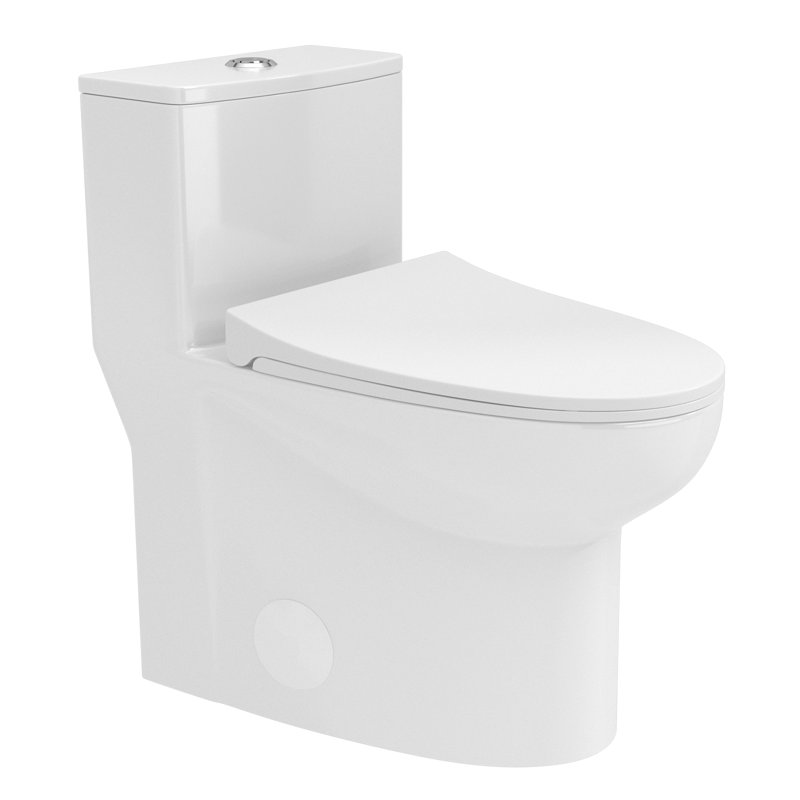 Standard 1.1/1.6 Dual-Flush GPF Ceramic Elongated Floor Mounted One-Piece Toilet (Seat Included)