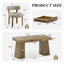Ensemble de table et chaises de salle à manger modernes en bois massif avec 2 tiroirs-134875581-134875582