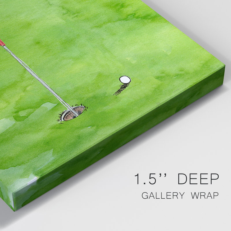 -Tee Off Time I, toile tendue avec châssis de qualité supérieure - prête à être accrochée, H 36 po x l 24 po x P 1 po