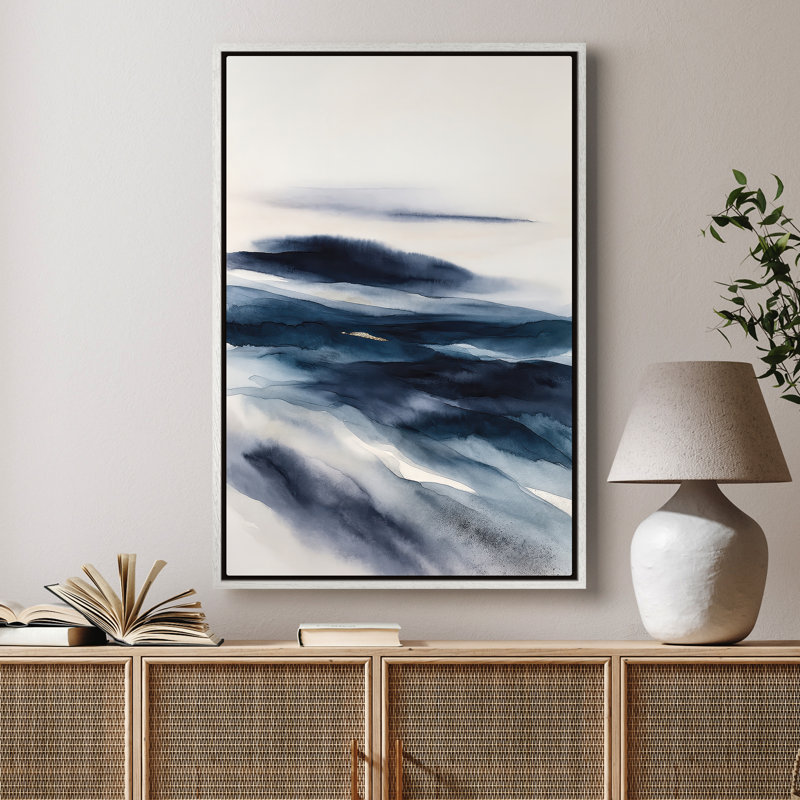 Art mural encadré sur toile, impressions murales abstraites rétro 24 "x 36", H 36 po x l 24 po, Blanc
