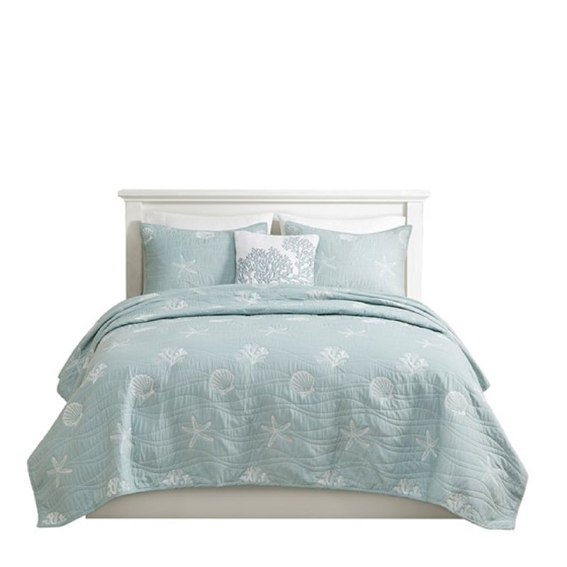 Ensembles de literie en coton de qualité supérieure, réversible et confortable, style bord de mer pour la maison