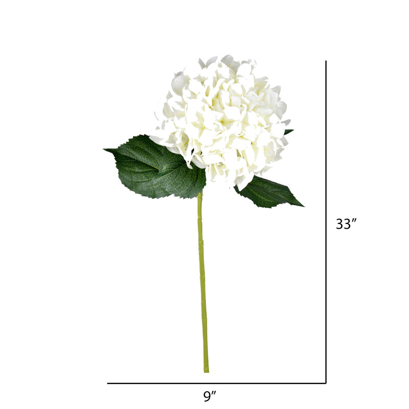 Vaporisateur d'hortensia artificiel avec impression, Blanc