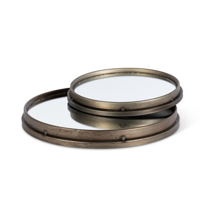 Iron Frame Mirrored Trays