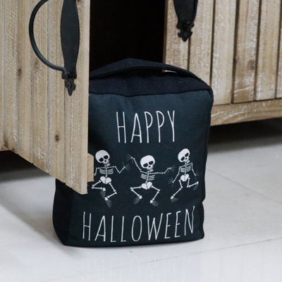 Halloween Fabric Door Stop With Handle - Happy Halloween