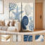 Cloison pliante 4 panneaux paravent Royal Nautical Starfish Shells Marine Plants-254425061-254484209