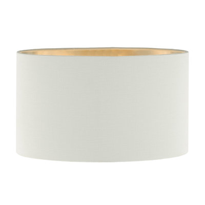 18cm H Linen Oval Lamp Shade ( Screw On ) in Ivory
