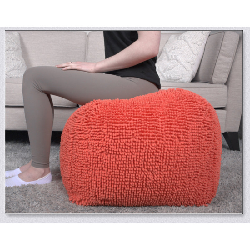Spongy Microfiber Square Pouf, Soft And Versatile Footstool For Comfort And Decor, Perfect For Any Room Or Seating Area.