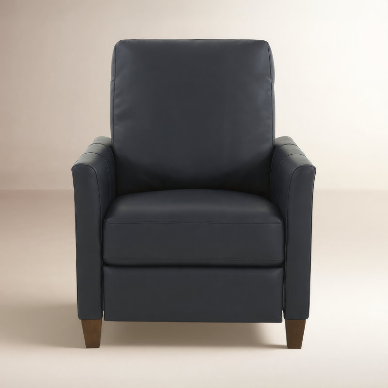 Kenneth Faux Leather Recliner, Midnight Blue Faux Leather