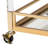 Baxton Studio Savannah Contemporary Glam and Luxe Gold Metal and Glass Wine Cart