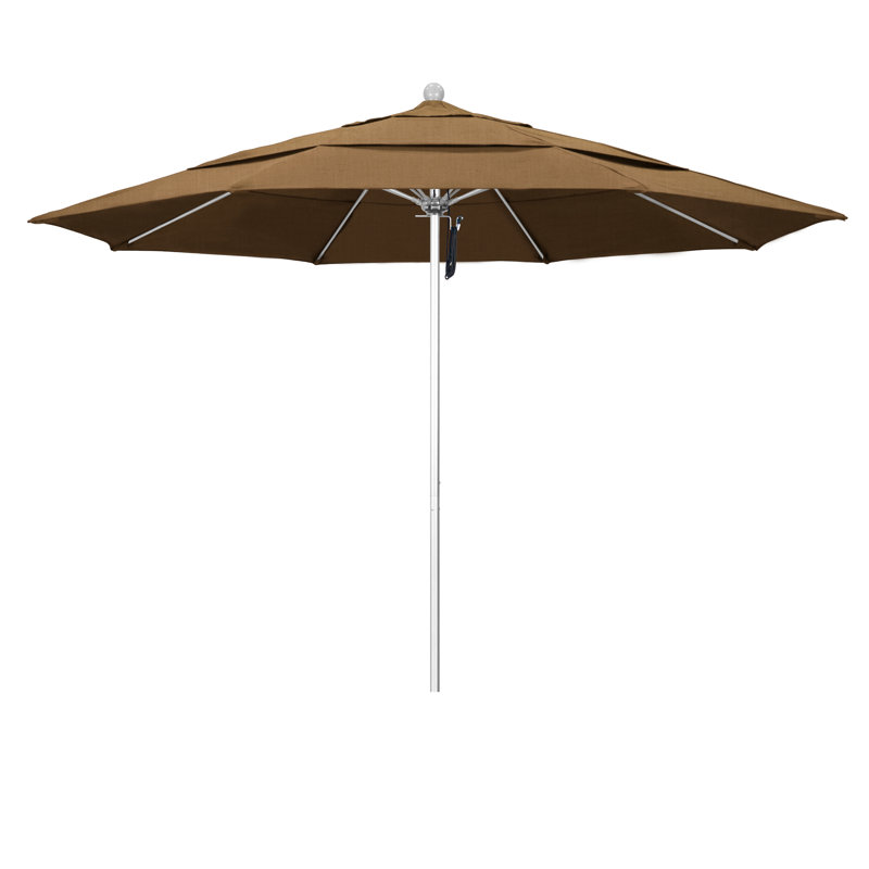 Parasol de marché 11 pi Hibo, Liège, Argent anodisé