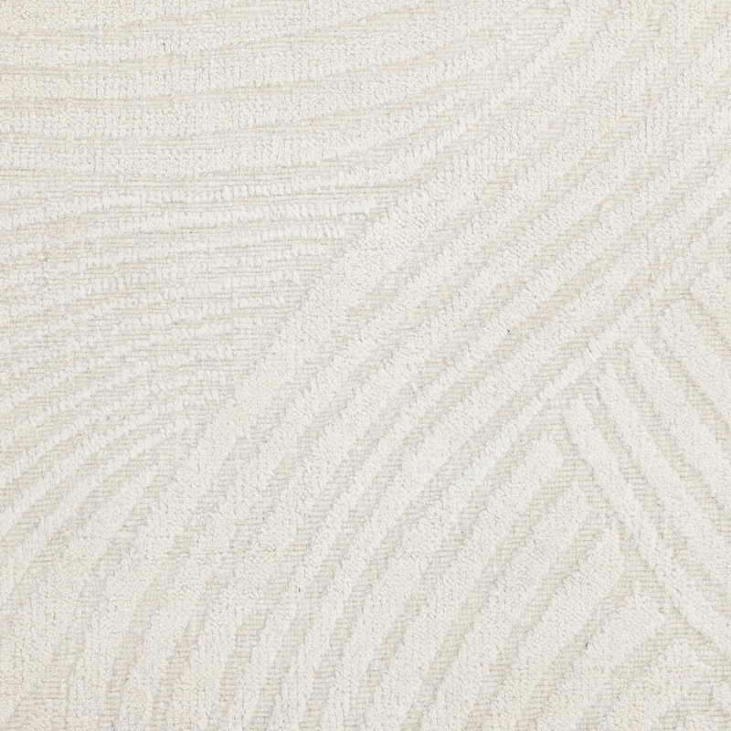 Ayr Handmade Wool Area Rug, Ivory, Rectangle 9' x 12'