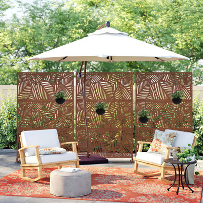 6 ft. H x 4 ft. W Fence Divider Metal Privacy Screen by MAYEERTY