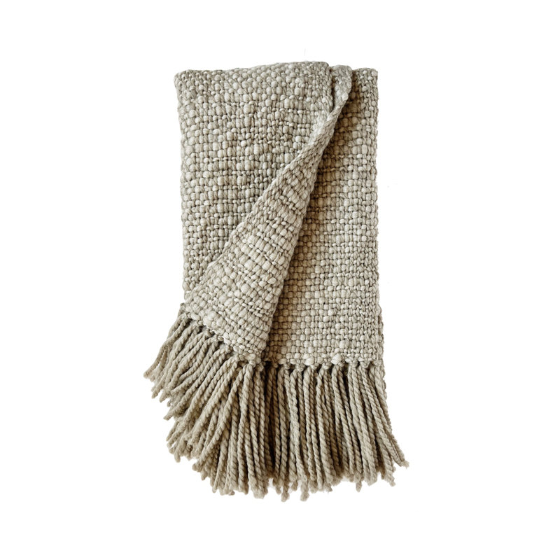 Palermo Hand Woven Throw Blanket, Pebble