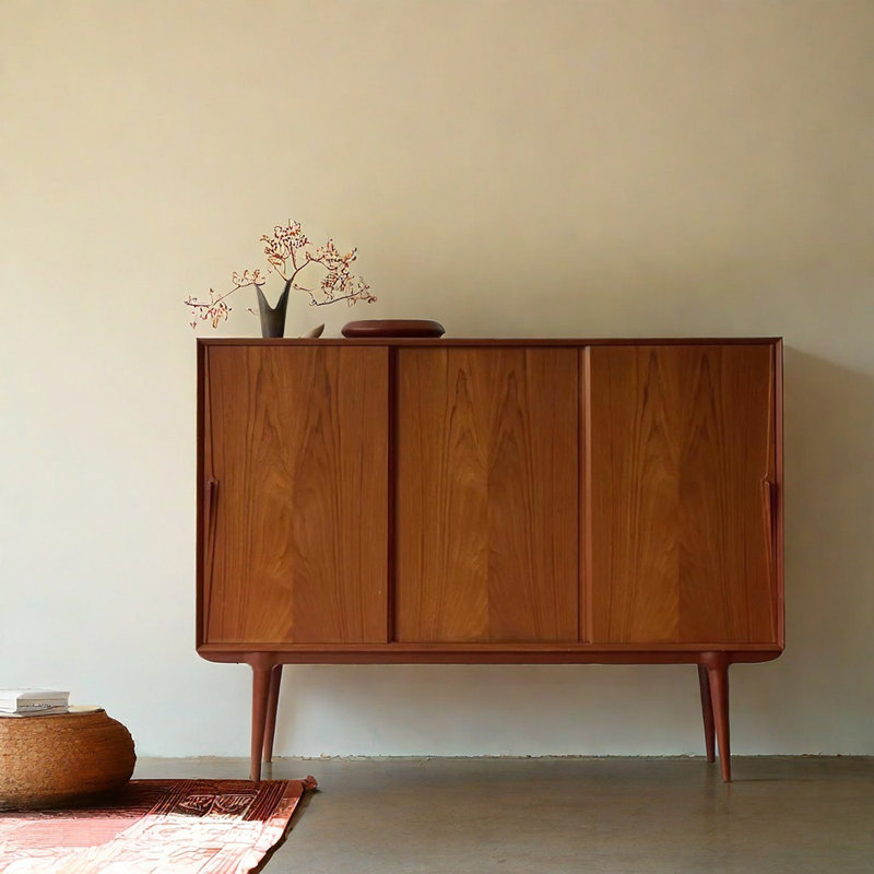 Buffet rétro en bois massif