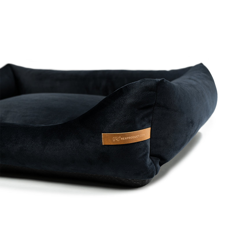 Orthopedic Polyester Pet Bed, 20cm H x 85cm W x 105cm D, Black
