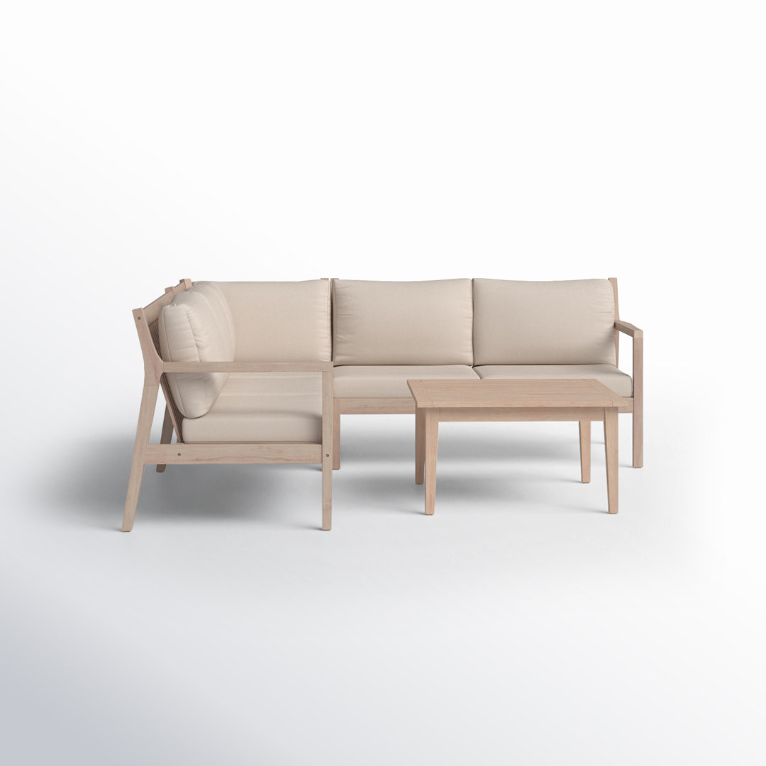 Amina 54" Wide Symmetrical Sectional Seating Group Joss & Main Cushion 