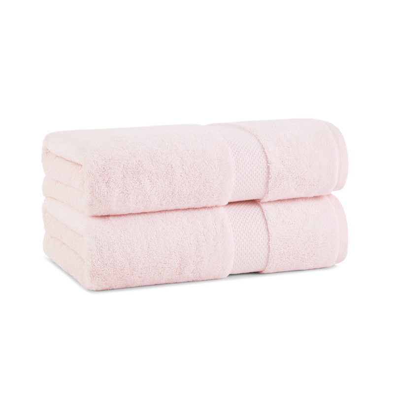 Standard Cotton Bath Towel 30x54 (2/Pack), Blush Pink
