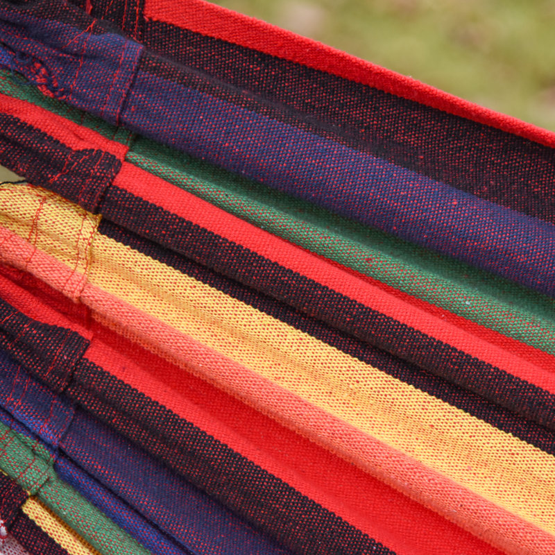 Hamac d'extérieur Duff 114 po extra large, rayures arc-en-ciel multicolores