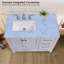 Plateau de meuble-lavabo simple 36 po en pierre reconstituée avec lavabo - pour remplacement de meuble-lavabo, sans armoire
