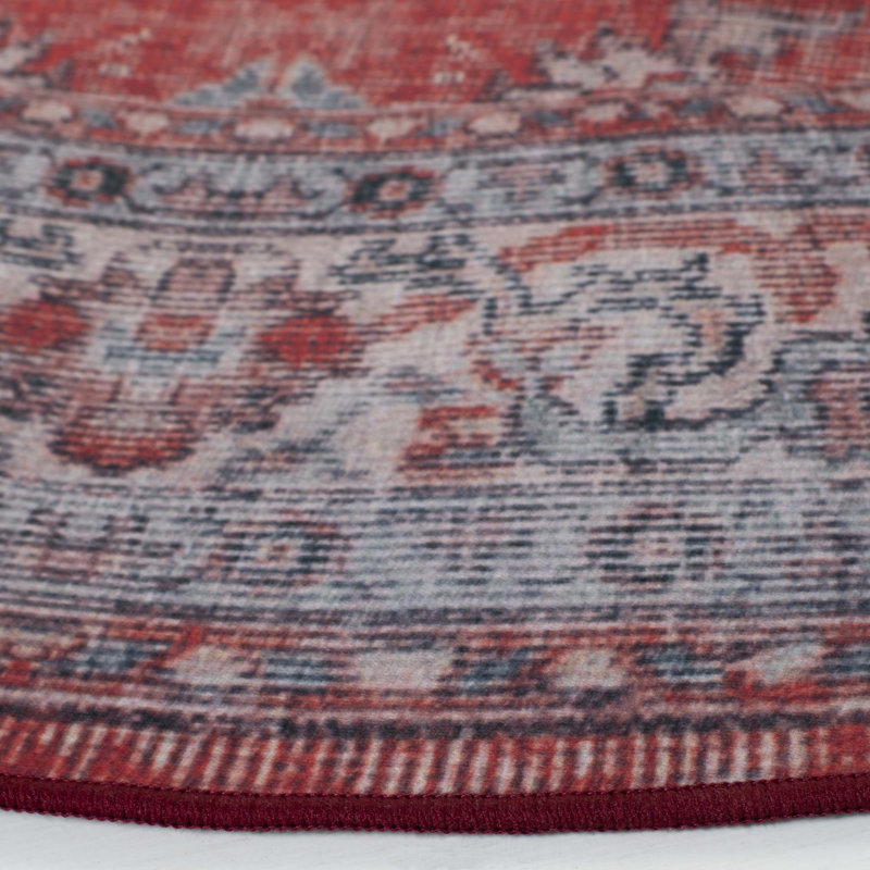 Tapis oriental rouge / bleu / gris Joonwon, Rectangle 9 pi x 12 pi