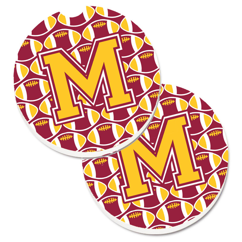Sous-verre de football, M, Marron / Or