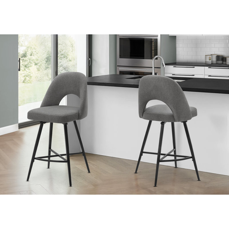 Chaise de salle à manger contemporaine et moderne, Gris, Gris