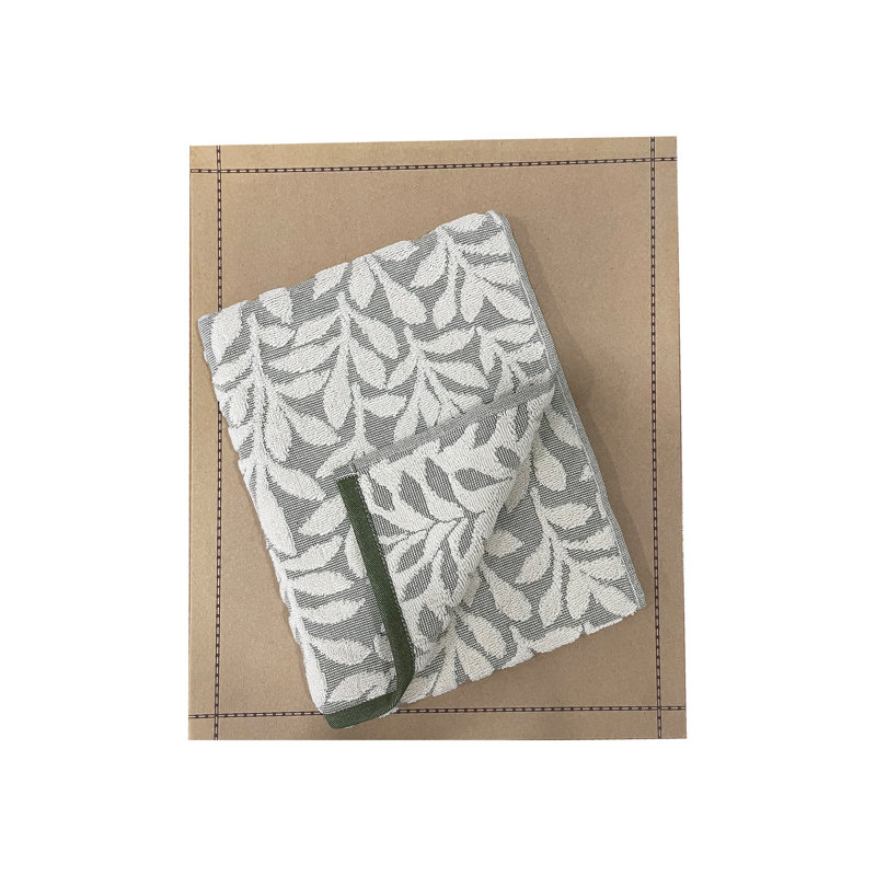 Simple serviette Chestirad, Vert foncé / blanc