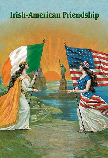Amitié américano-irlandaise-imprimé de publicités, H 30 po x l 20 po