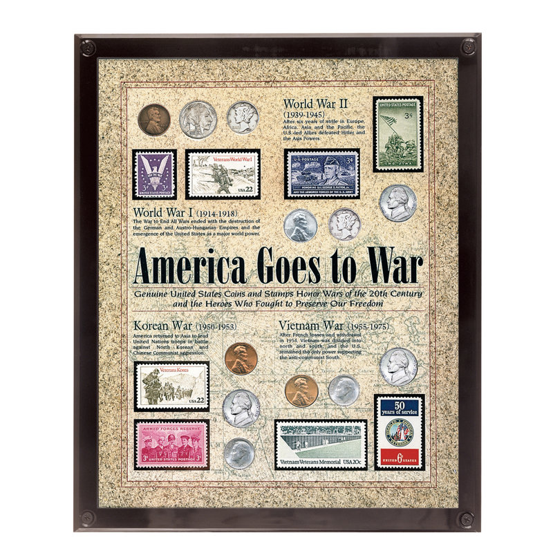 Souvenirs encadrée « america va vers war »