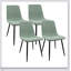Ensemble de table de salle à manger et de chaises extensibles en panneau de fibres à densité moyenne, 47 à 63 pouces, base en métal blanc pour 2 à 6 personnes