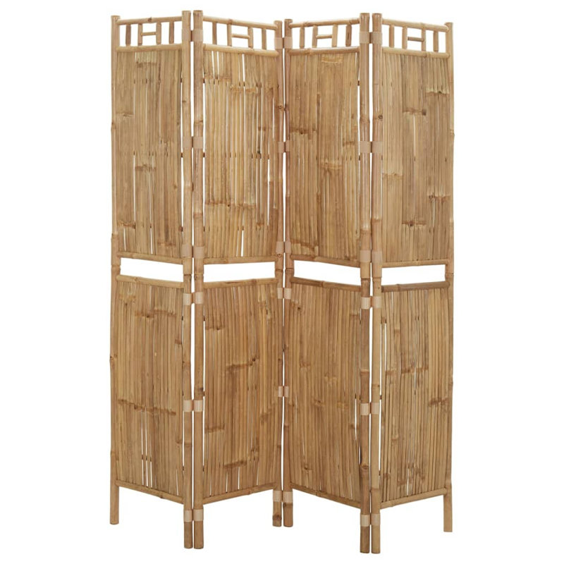 Bay Isle Home 4-Panel Room Divider Bamboo, 180cm H x 160cm W