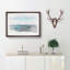 Blue Boat upon the Beach in Abstract - Picture Frame Drawing Print-55686954-55686950