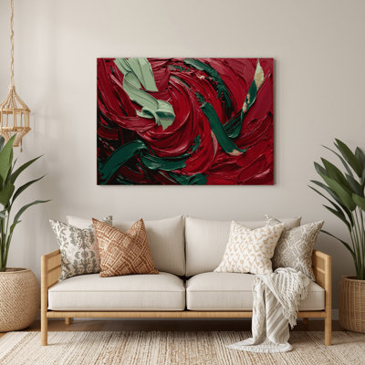 Art mural en métal rouge