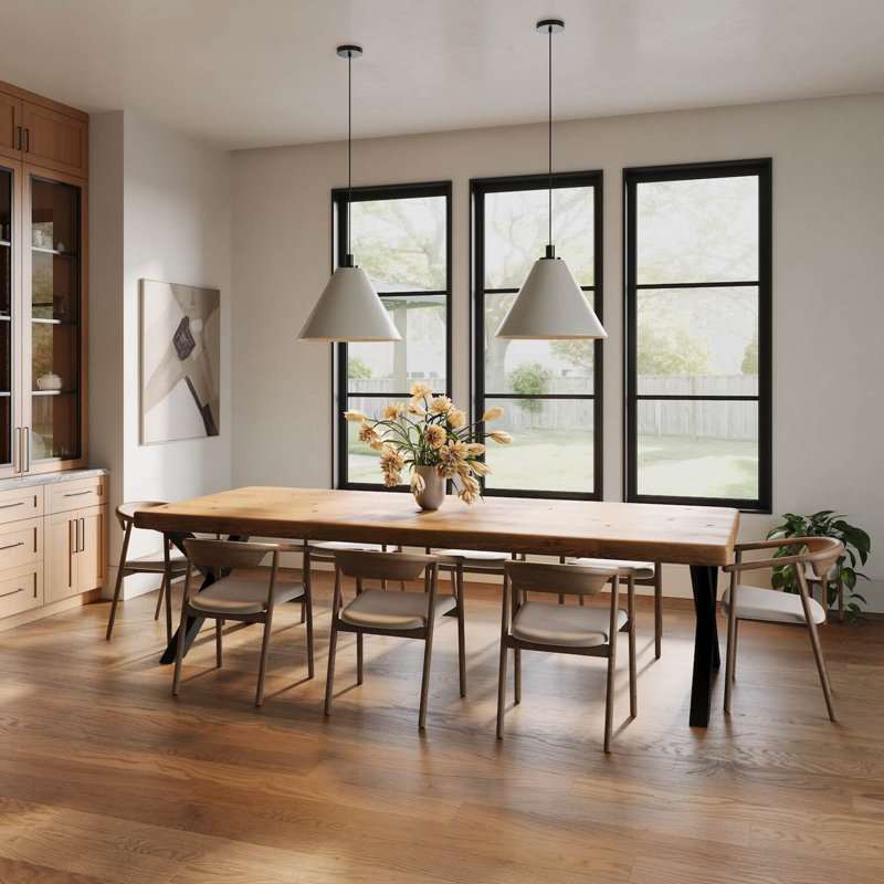 Chunky Rustic Dining Table Chunky X Legs, 78cm H x 120cm W x 220cm D
