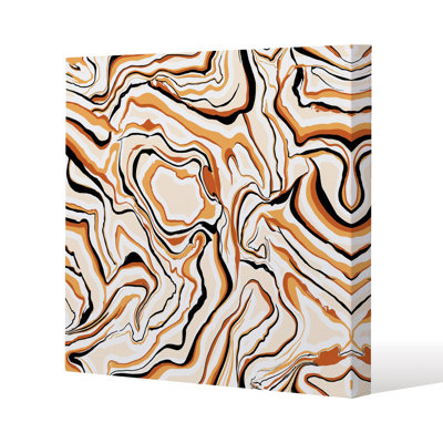 Vintage minimalistic Slim Style Canvas Print, 15mm Slim Real wood.