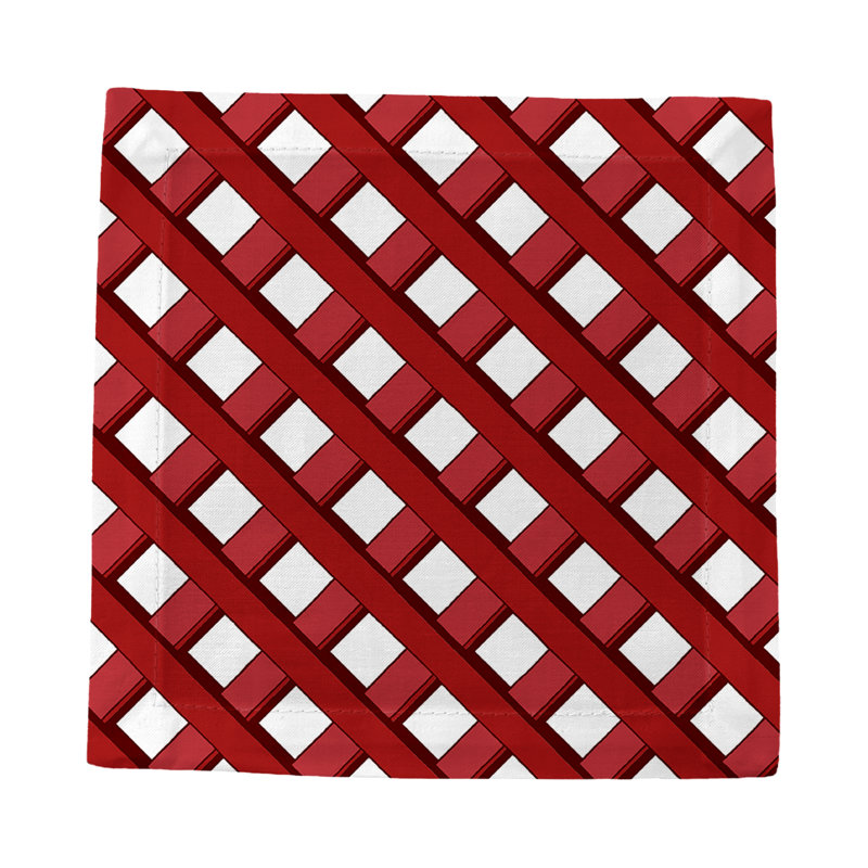 Cotton Blend Square Napkins, Red