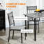 Ensemble de table de salle à manger 5 pièces Majdi Latitude Run®, table de cuisine moderne et chaises pour 4 personnes avec plateau en marbre, chaises rembourrées et structure en métal, gris