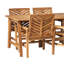 Harbison 4 - Person Acacia Wood Patio Dining Set with Rectangular Table-59400813