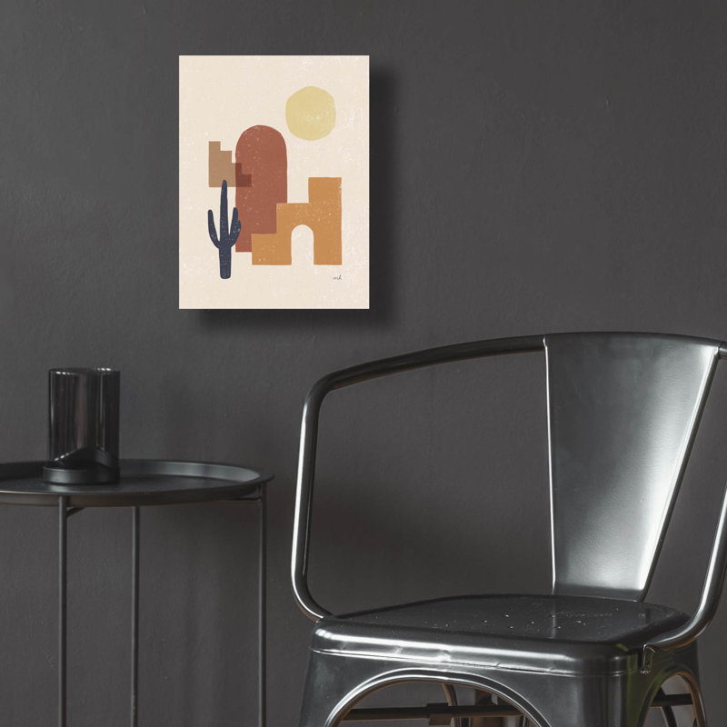 Art mural en verre rouge «Desert Arches 2» par Moira Hershey par Red Barrel Studio®, H 16 po x l 12 po x P 0,13 po