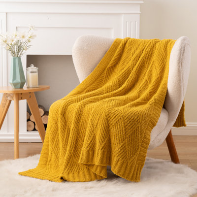 Soft Textured Plush Blanket,50"X60"