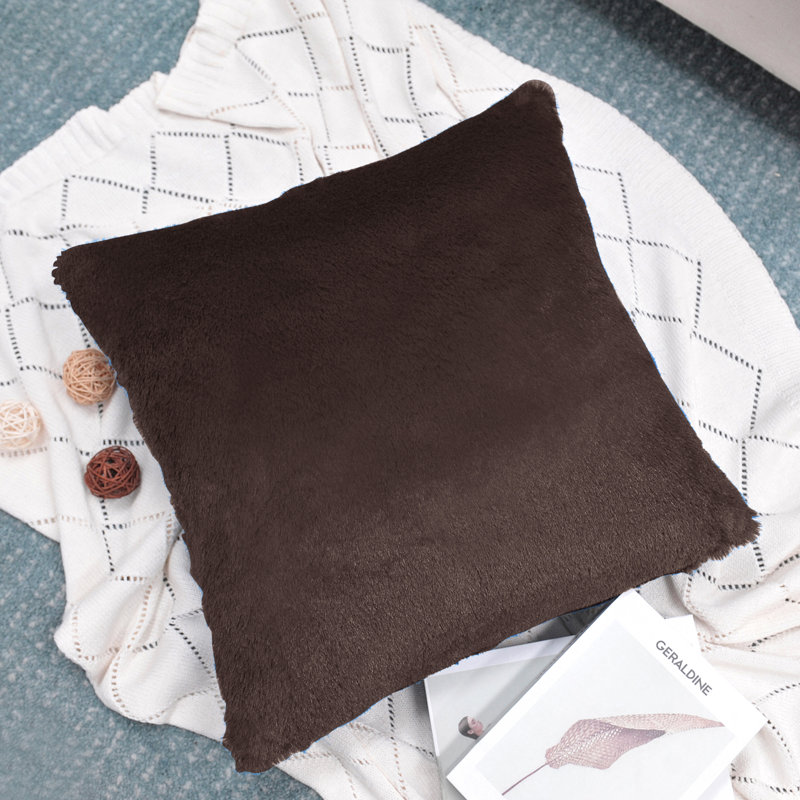 Housse de coussin réversible en fausse fourrure, Carafe